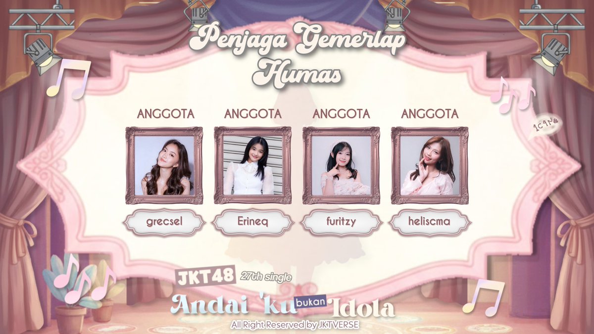 JKTVERSE's tweet photo. Lentera Jiwa dari Pewarta Bintang,
✧ Marla Misellia @grecsel  
✧ Amiea Cath @Erineq
✧ Lunara Miu @furitzy 
✧ Humaira Gempita @heliscma https://t.co/KgxofOAa8X