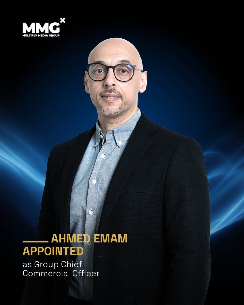 _MMGGlobal's tweet photo. MMG is delighted to announce that Ahmed Emam has been appointed Group Chief Commercial Officer.
 
Emam's appointment recognises sustained performance and leadership, and reflects our continued focus on alignment, integration, and disciplined global growth.
 
#MultiplyMediaGroup https://t.co/4dtIdu5A7N