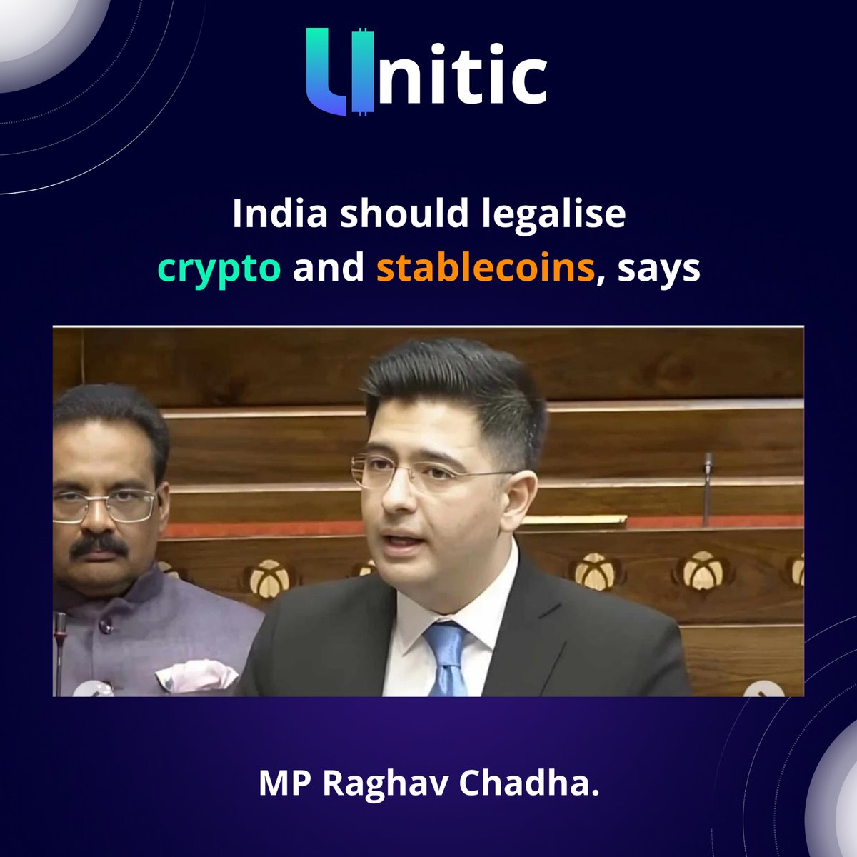 🚨 Big Statement in Parliament!

Stay updated with Unitic for the latest crypto news and market insights.

#CryptoIndia #IndiaCrypto #Stablecoins #CryptoRegulation #DigitalRupee #BlockchainIndia #Web3India #CryptoNews #BitcoinIndia #EthereumIndia #IndianParliament #RaghavChadha