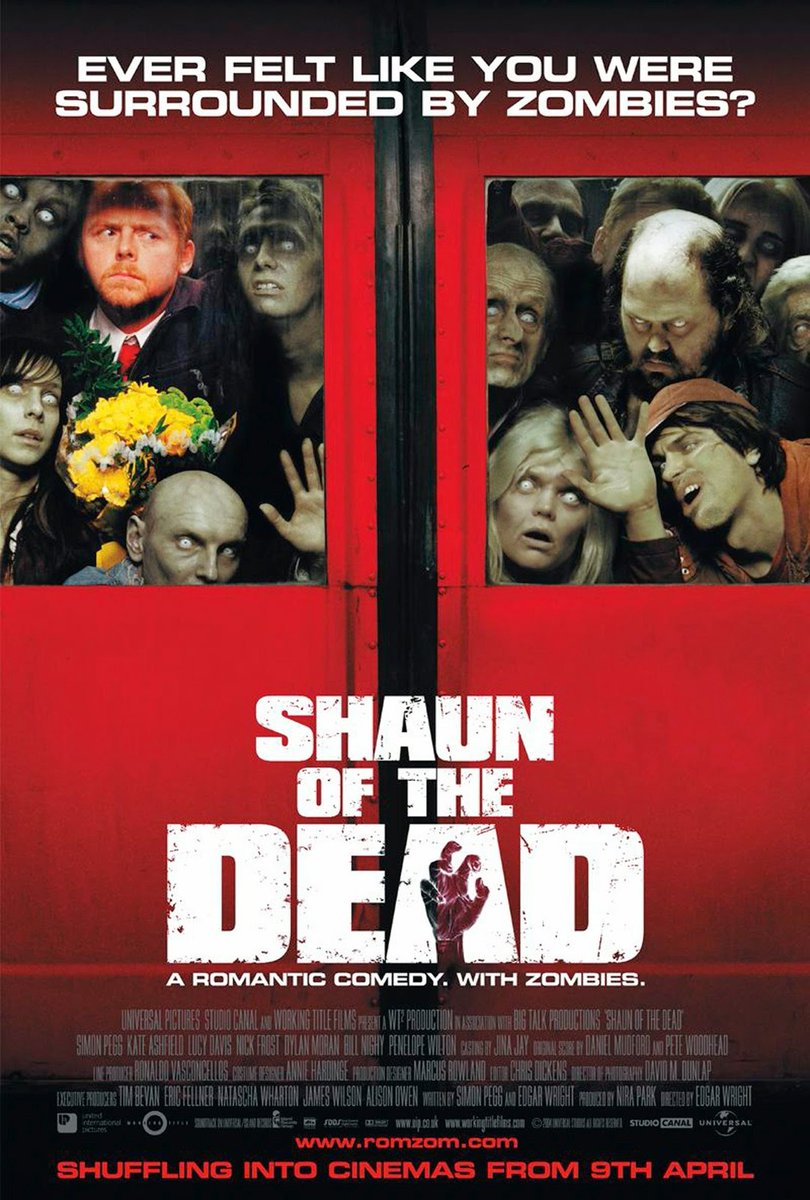 LASTEXITshirts's tweet photo. The perfect romantic comedy for the run-up to Valentine's Day.
With zombies.

'Shaun of the Dead' starts at 22:20 on ITV4 tonight.
- Jamie https://t.co/xbqPopXnPZ