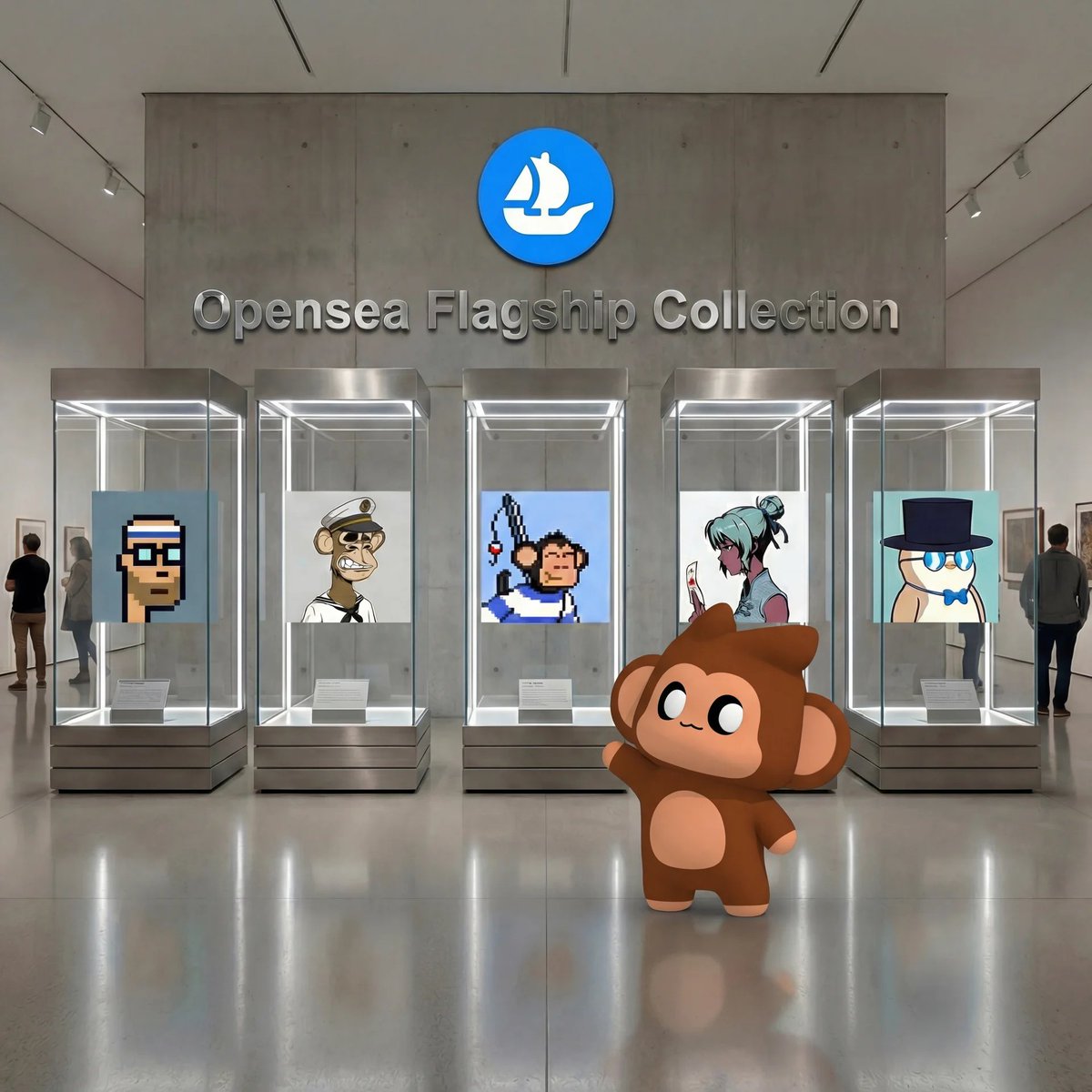 Yesterday, Chimpers joined the <a href="/opensea/">OpenSea</a> Flagship Collection alongside some of the most iconic NFTs in the space.

Building since 2021, Chimpers is firmly cemented in NFT culture, and we’re proud to be pushing Web3 IP mainstream as one of the most followed social media brands 🐒🌊