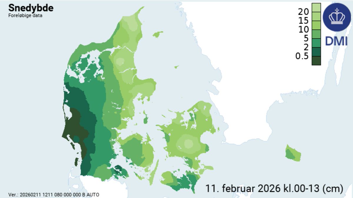 Dänemark: Starke Schneefälle Anfang Februar 2026