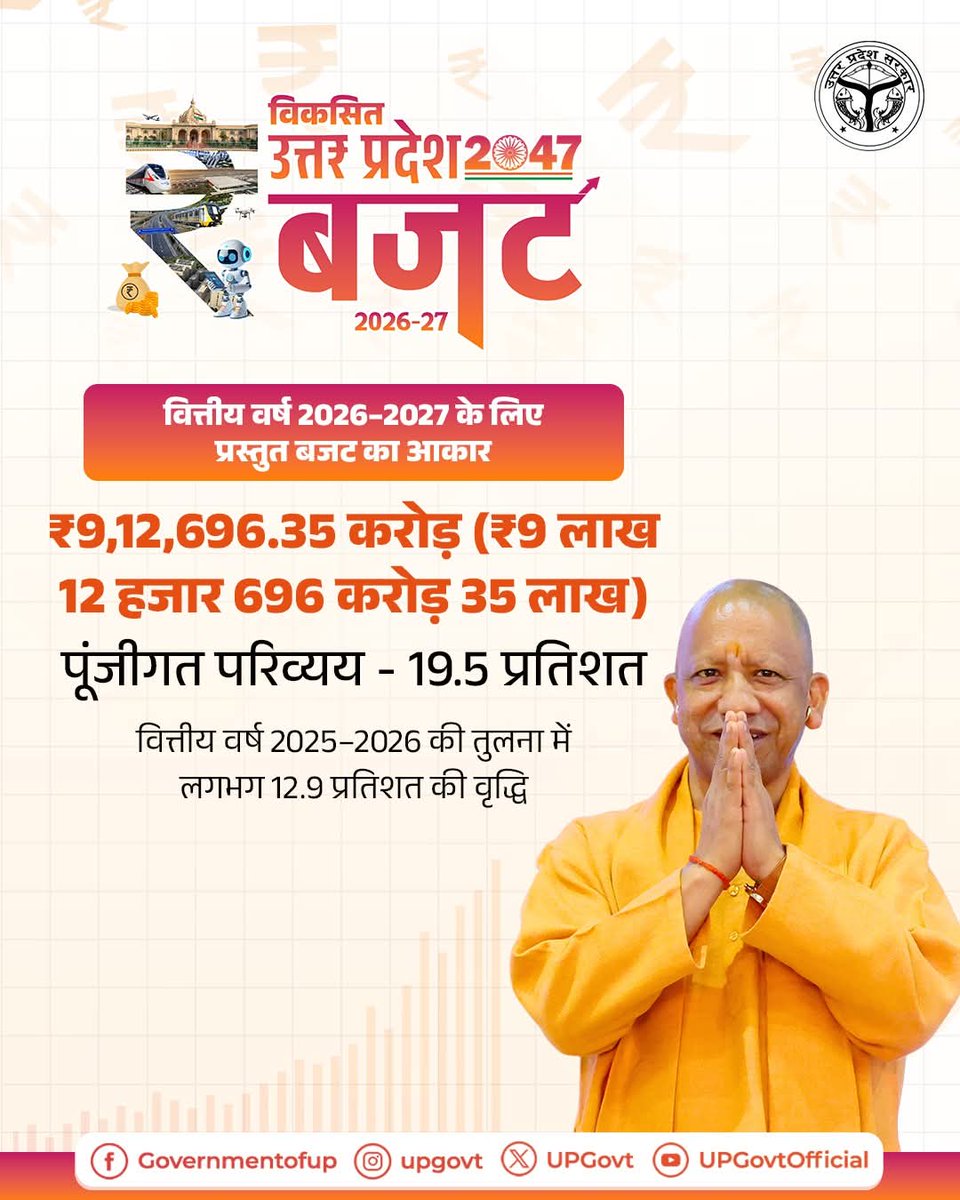 वित्तीय वर्ष 2026–27 का बजट समावेशी विकास का सशक्त संकल्प है।

शिक्षा को आधार, स्वास्थ्य को समर्थन और कृषि को बल देते हुए यह बजट जनकल्याण और ग्रामीण समृद्धि की दिशा में दृढ़ कदम है। यह केवल प्रावधान नहीं, बल्कि प्रगति के प्रति प्रतिबद्ध प्रयास है।

#नवनिर्माण_के_नौ_वर्ष