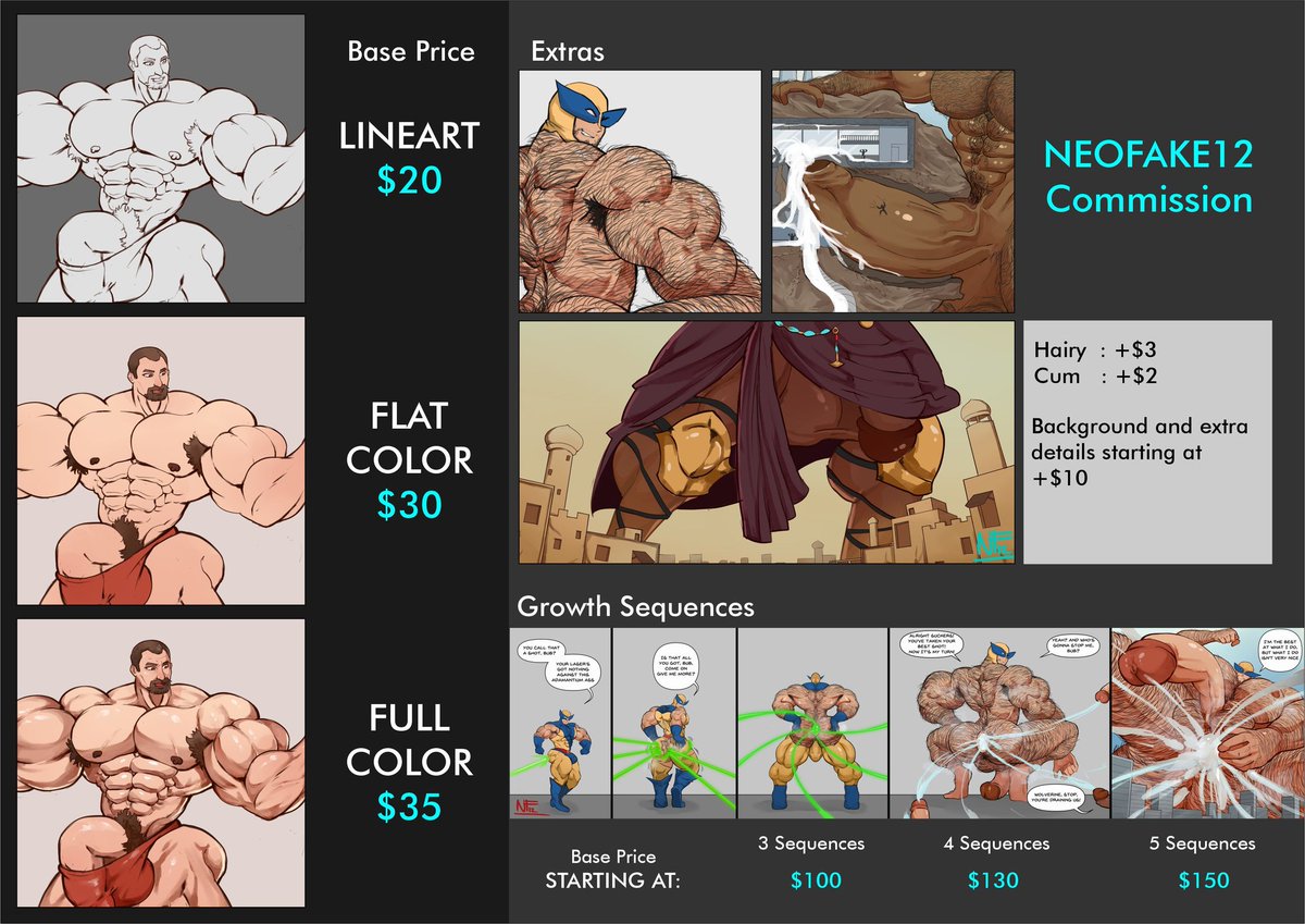 OPEN COMMISSION!  For 5 slots.
Please DM me for more
 and read my TOS tinyurl.com/neofaketos