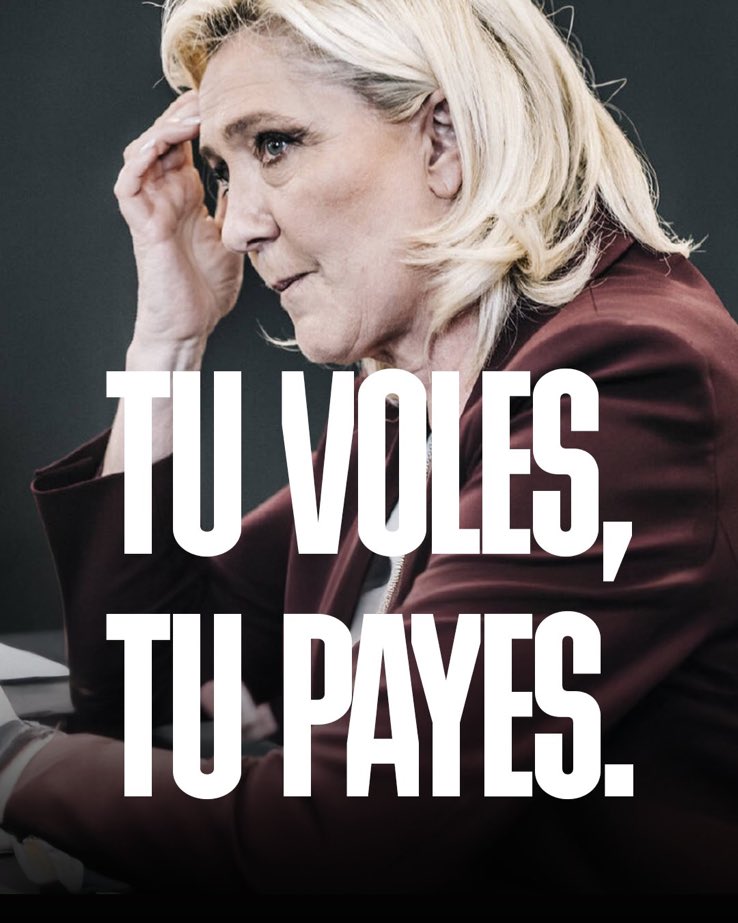 <a href="/MLP_officiel/">Marine Le Pen</a> J'appelle solennellement MLP à la fermer et à rendre l'argent public volé !