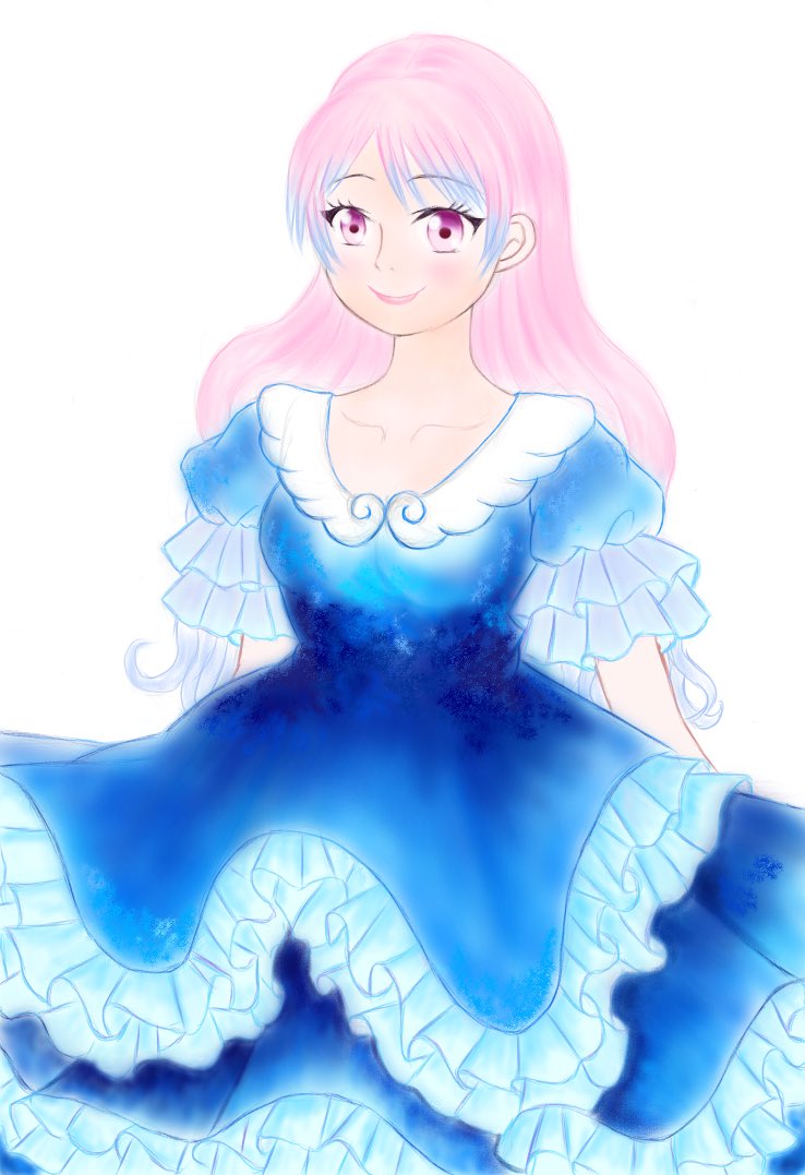 夜空を表現するために何回も塗り直しながらここまで塗れました✨

 #イラスト