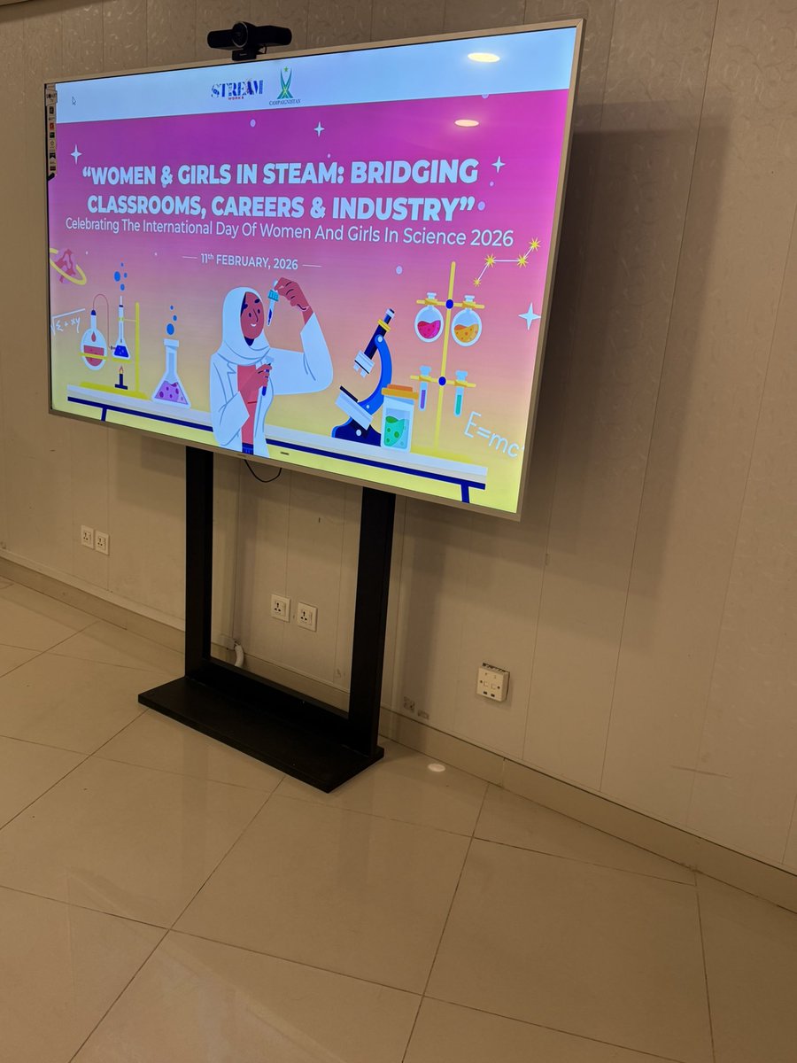 Campaignistan's tweet photo. Celebrating #InternationalDayOfWomenAndGirlsinScience with StreamWorks &amp; Air University! 

#Pakistan’s future depends on empowering young women in STEAM. Bridging classrooms to careers, building innovation labs -nations that invest in their women leap forward. 🚀

#WomenInSTEM https://t.co/EuCRBEma91