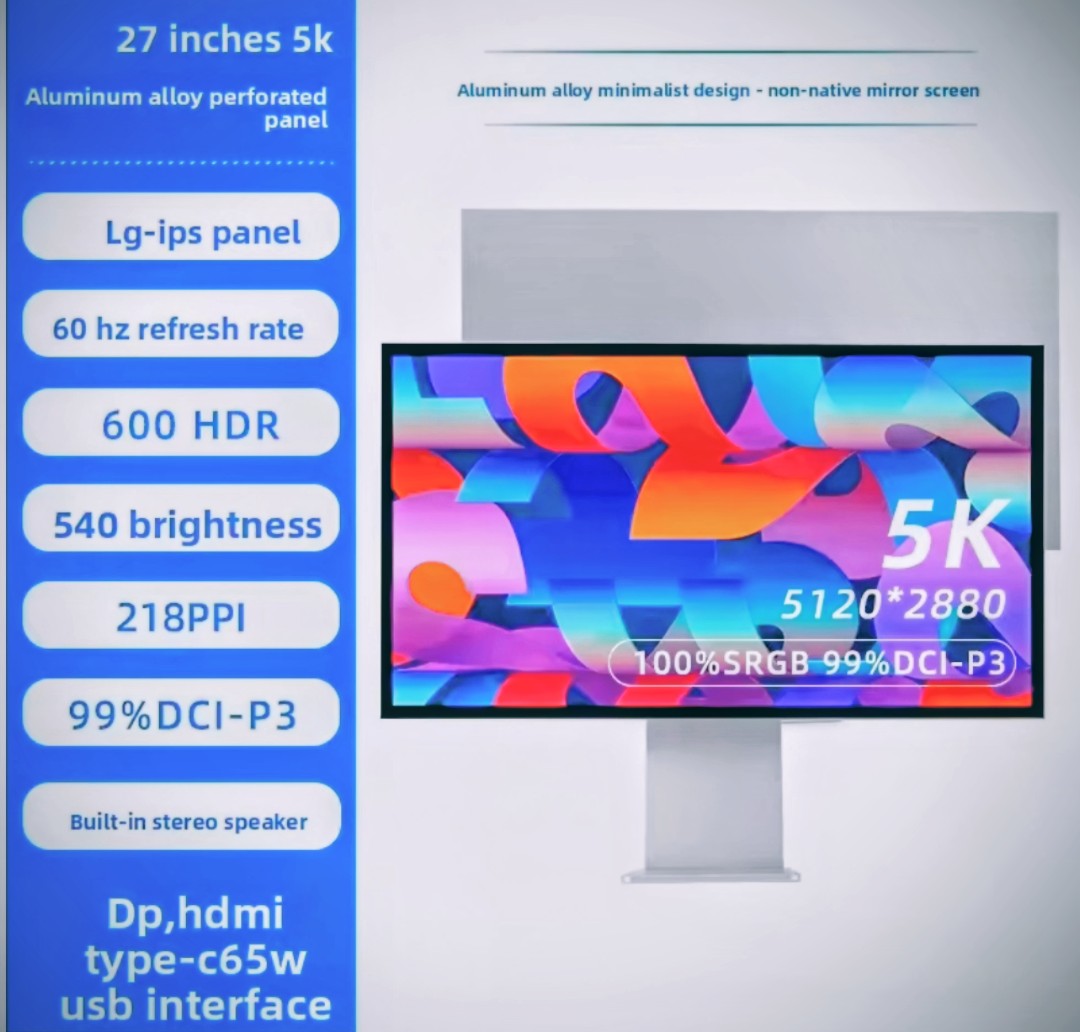 rithika_51's tweet image. 27-inch aluminium bezel-less monitor for Mac gaming &amp;amp; photography. 5120x2160, 60Hz IPS, USB-C power delivery. Vertical screen perfection! Save this deal!
👉 tinyurl.com/bd53b326
#MacMonitor #ExternalDisplay #PhotoEditingMonitor #4KDisplay #CreatorTools