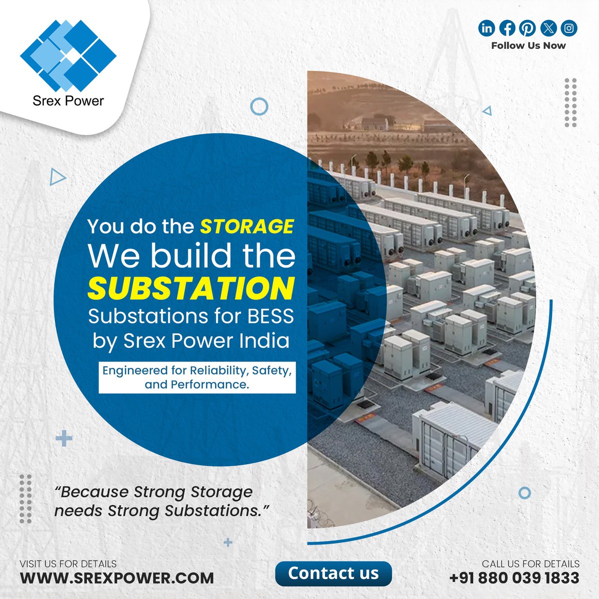 srexpowerindia's tweet photo. You do the battery storage. We build the substation ⚡
Srex Power India delivers end-to-end substation EPC solutions for BESS projects across India — engineered for safety, reliability, and performance.
#SrexPower #BESS #Substation #EnergyStorage #ElectricalEPC #PowerSector https://t.co/WAHKNR71mp