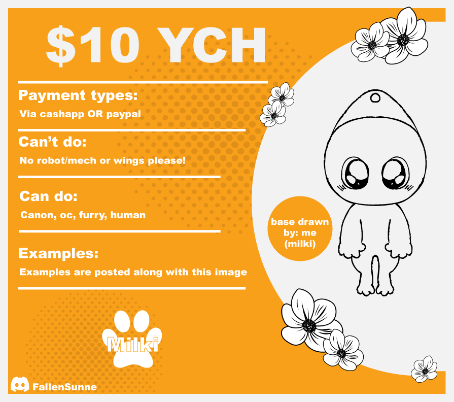 TenderProgram's tweet photo. What's this? Cute cheap YCH???

Want your favorite character, oc, or possibly your sona to be tacked to a wall?

Well now you can!

For the cheap price of $10, you can hang your silly little guys virtually or physically (with the help of a printer) anywhere!

#Furry #ych https://t.co/H0nJLBT50H