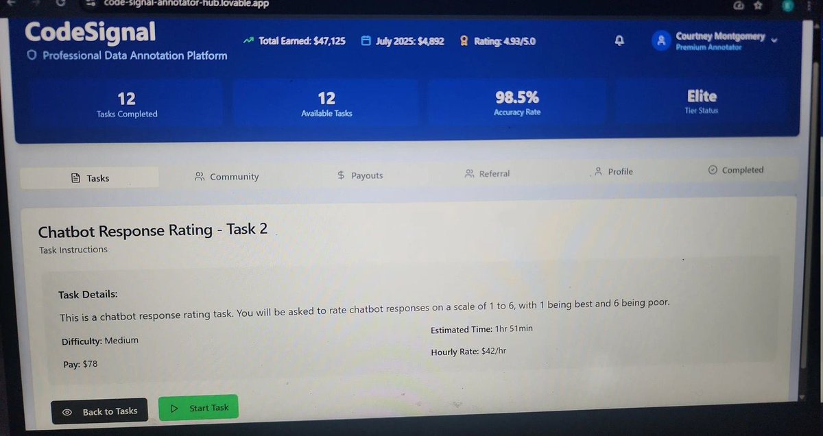 MrKimmKE's tweet photo. Hello  data annotators there is this website CodeSignal 
 that's currently hiring. Apply.

Check thread 👇 https://t.co/DFFEqFRA3R