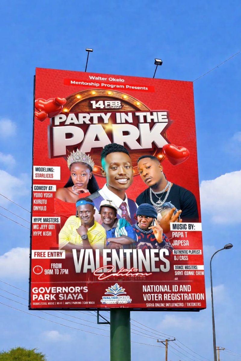 junive37147's tweet photo. 🚨 SIAYA! 3 DAYS TO GO! ❤️🔥

Governor’s Park is about to go crazy this 14th February and you do NOT want to hear about it from someone else 😅

The Valentine’s Celebration powered by the Walter Okello Mentorship Program is almost here — and it’s bigger than you think. https://t.co/ndBbi9ogHd