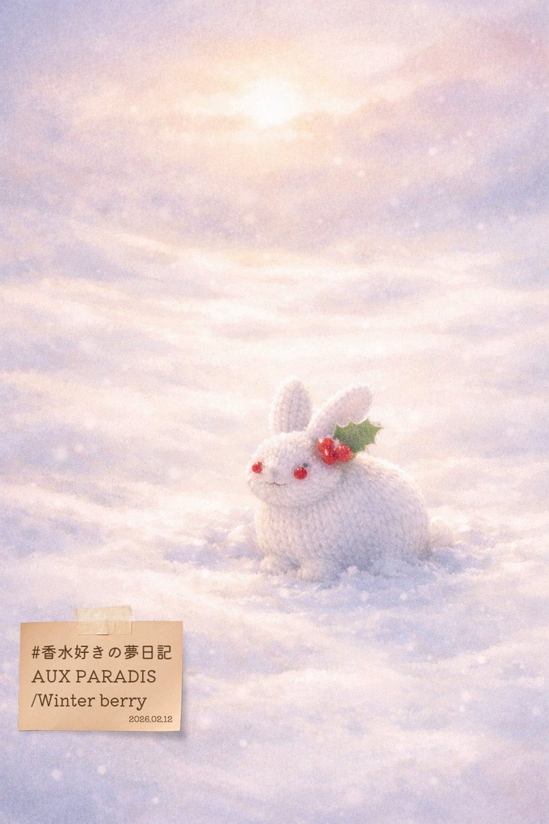 Jasminum_mari's tweet photo. #香水好きの夢日記

雪原に置いたはずの、雪うさぎ。

ぱふん、という音のあと、
そこにいたのは——

今朝の夢の話。

今日の香り: AUX PARADIS/Winter berry

#dreamdiary #夢日記 #小説
#香水のある暮らし #香水
#雪 #うさぎ
#auxparadis #winterberry https://t.co/31k1osDbH2
