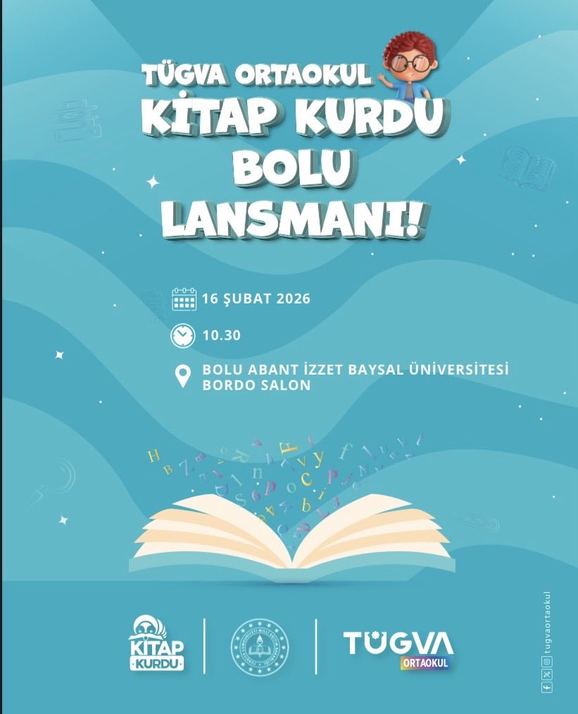 TÜGVA Genel Başkanımız Sn. İbrahim
Beşinci’nin katılımıyla gerçekleştireceğimiz
Kitap Kurdu Lansmanı programımıza tüm halkımız davetlidir. ✨