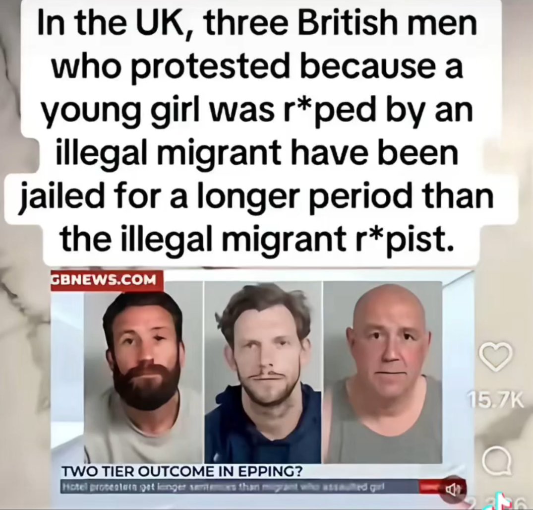 <a href="/elonmusk/">Elon Musk</a> So the Brits are imprisoning men for protesting rape now? At what point do the people rise up again? 🤔