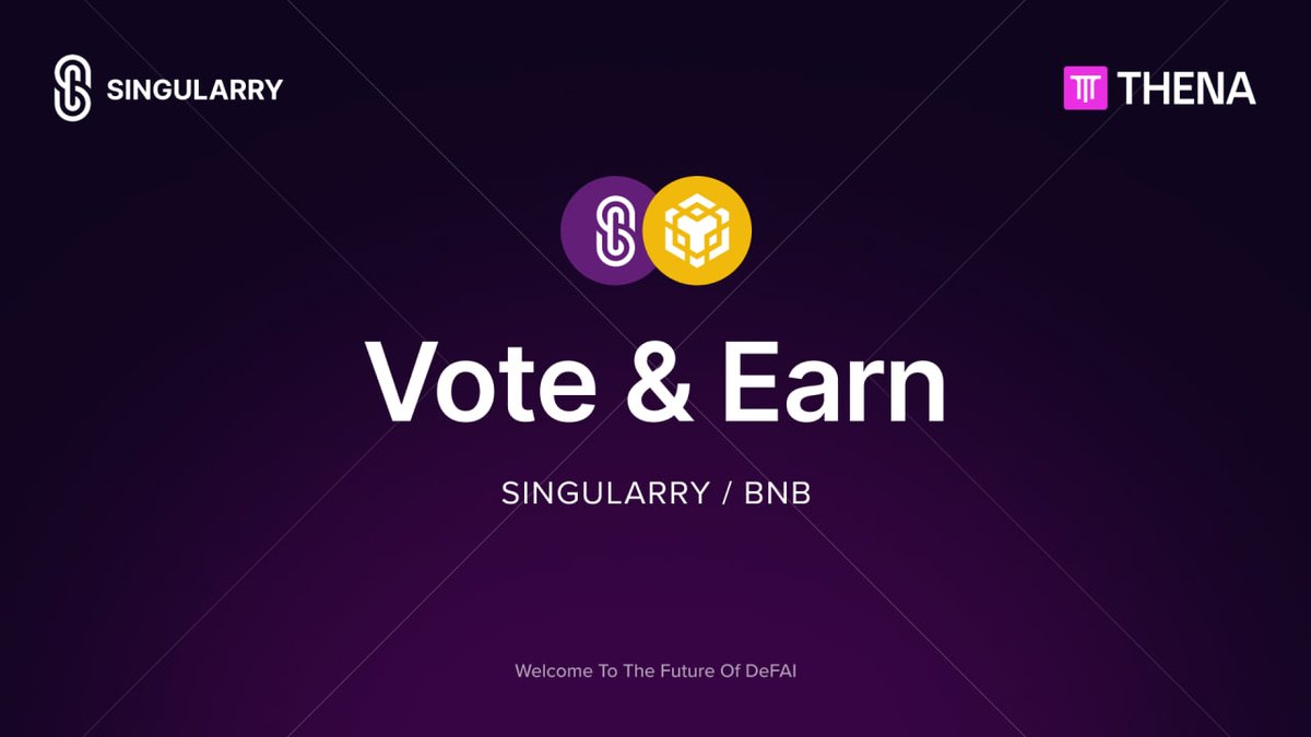 Epoch 161 is nearing its close — final hours to make an impact.

Support the SINGULARRY/BNB pool to strengthen liquidity depth, expand visibility, and keep DeFi momentum moving forward.

Strong votes build strong gauges.
Strong gauges attract lasting liquidity.

🗳️ Vote here👇