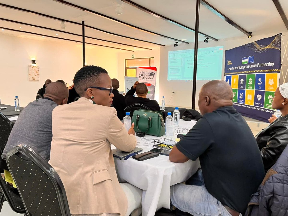 SesothoMedia's tweet photo. Today is the last day of the Training Of Trainers workshop in Mohale’s Hoek, led by SesothoMedia with financial support of the European Union, focused on strengthening GBV referral pathways, coordinated response systems &amp; urgent protection measures. https://t.co/RG2ImAijya