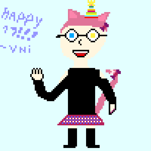 Vniulus's tweet photo. #ZenKanDraw made this for my best friend's birthday which was yesterday :0
i need to practice art a bit to make stuff better, though. https://t.co/5J4sZdVP8P