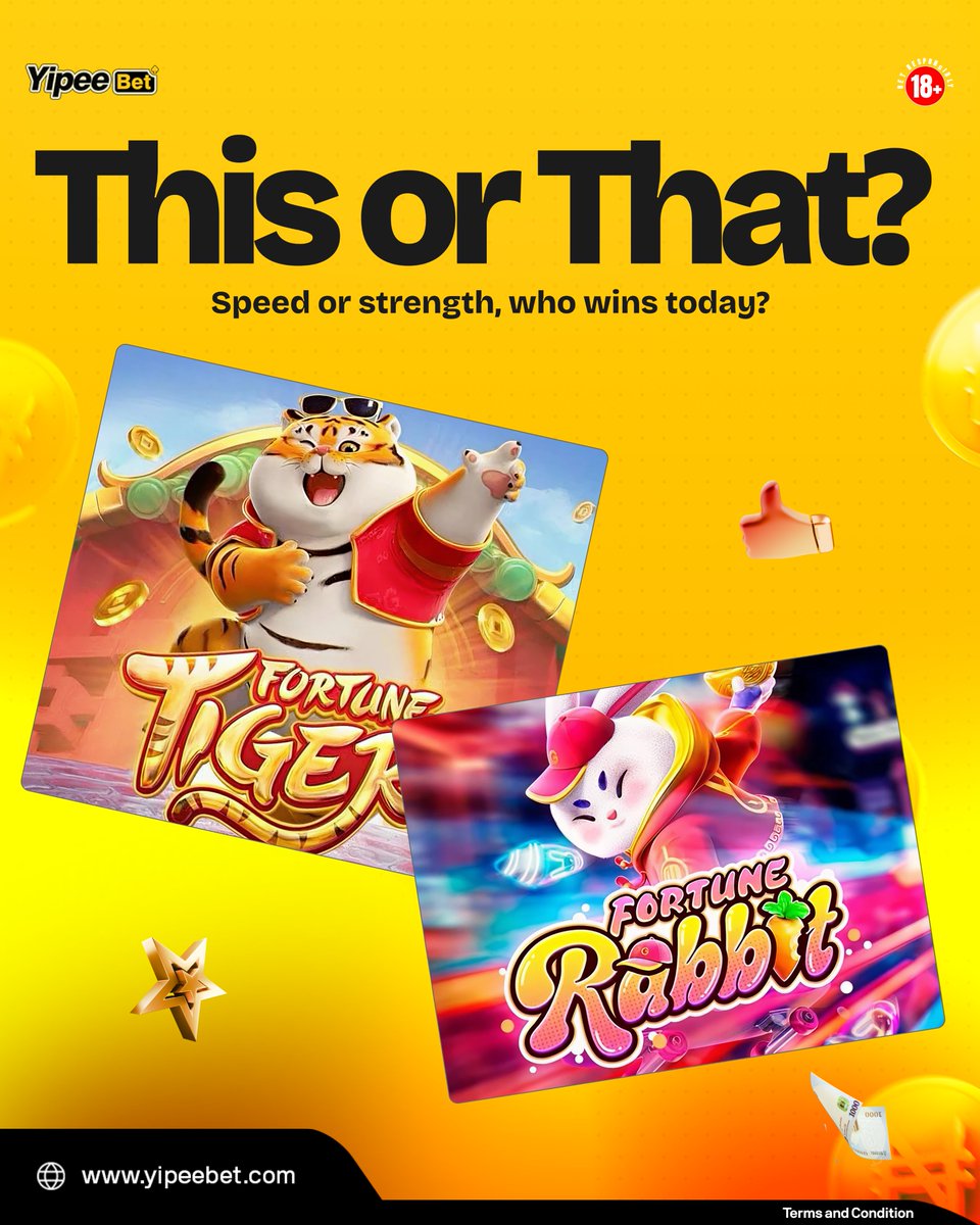 yipeebetcasino's tweet image. Fortune tiger or Fortune rabbit?
Comment your pick
#aorb
#yipeebet