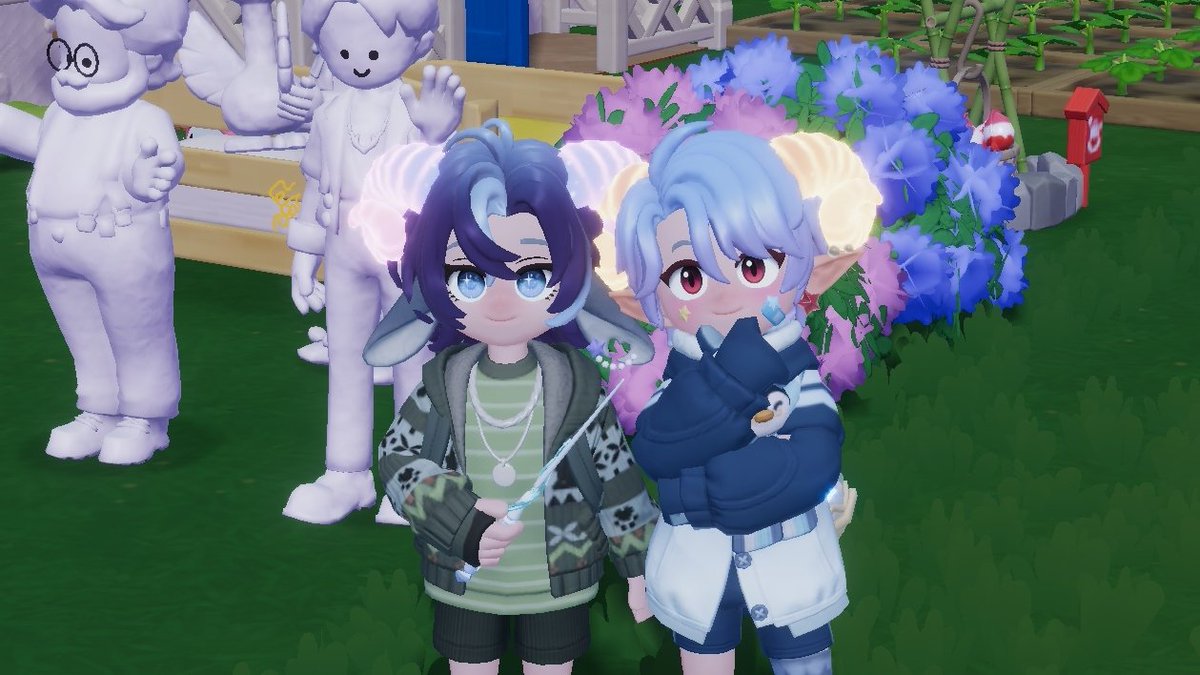 ハートピア！アガミさんとフレになったぁぁぁ( ᐢ˙꒳​˙ᐢ )おそろい角