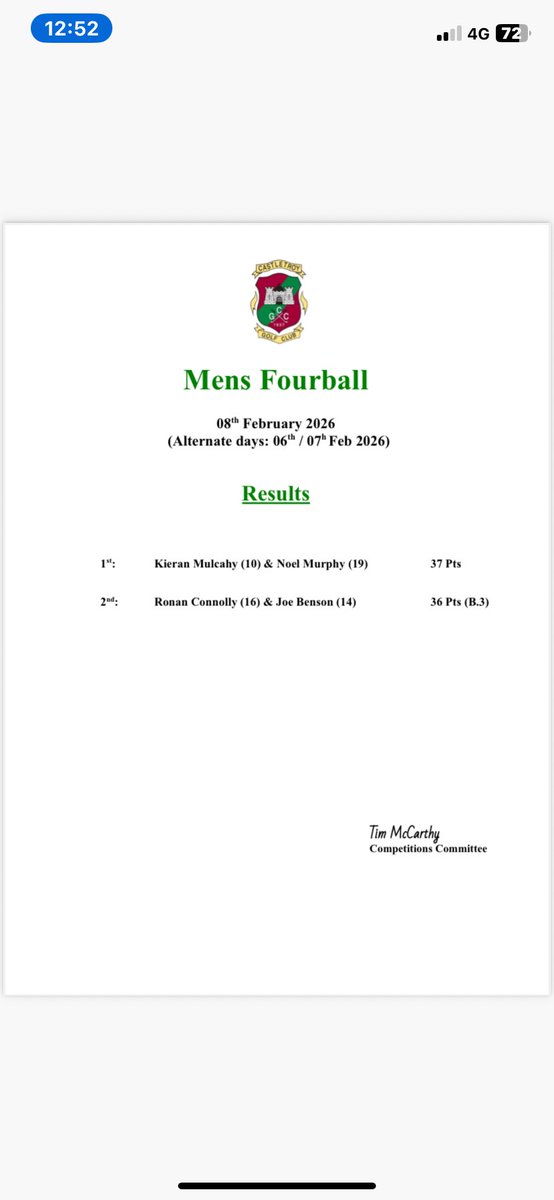 Castletroy Golf Club tweet media