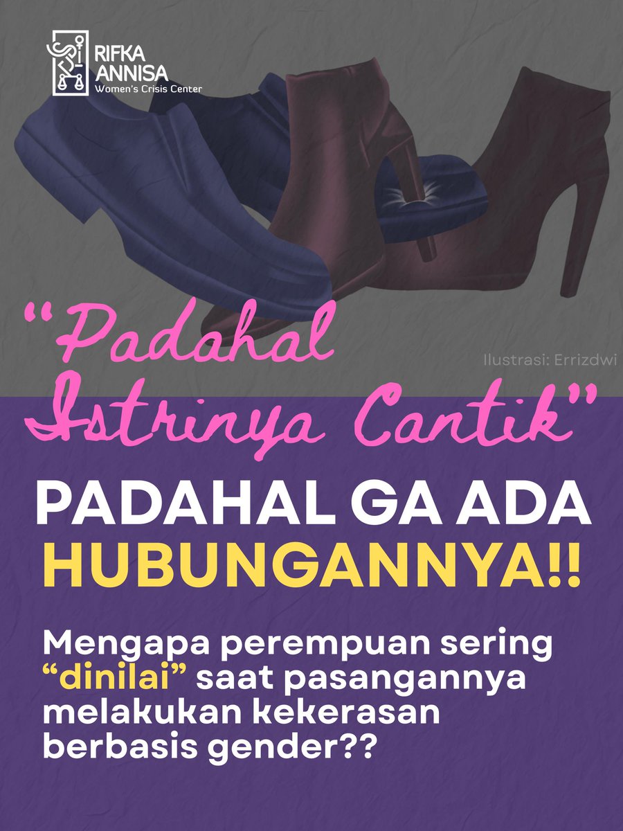 Mimin tu kesel banget kalo ada kasus kekerasan seksual pada bilang “yaampun padahal istrinya cantik, serba bisa lagi”.