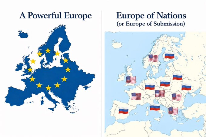 For those proud of Europe, for better or worse, its history, culture, and values, vassalage is not an option.
The aspiration for a free future for ourselves and the next generations is unbreakable.

For freedom and Europe until the end, we will be vassals of no one.

#Europe 🇪🇺