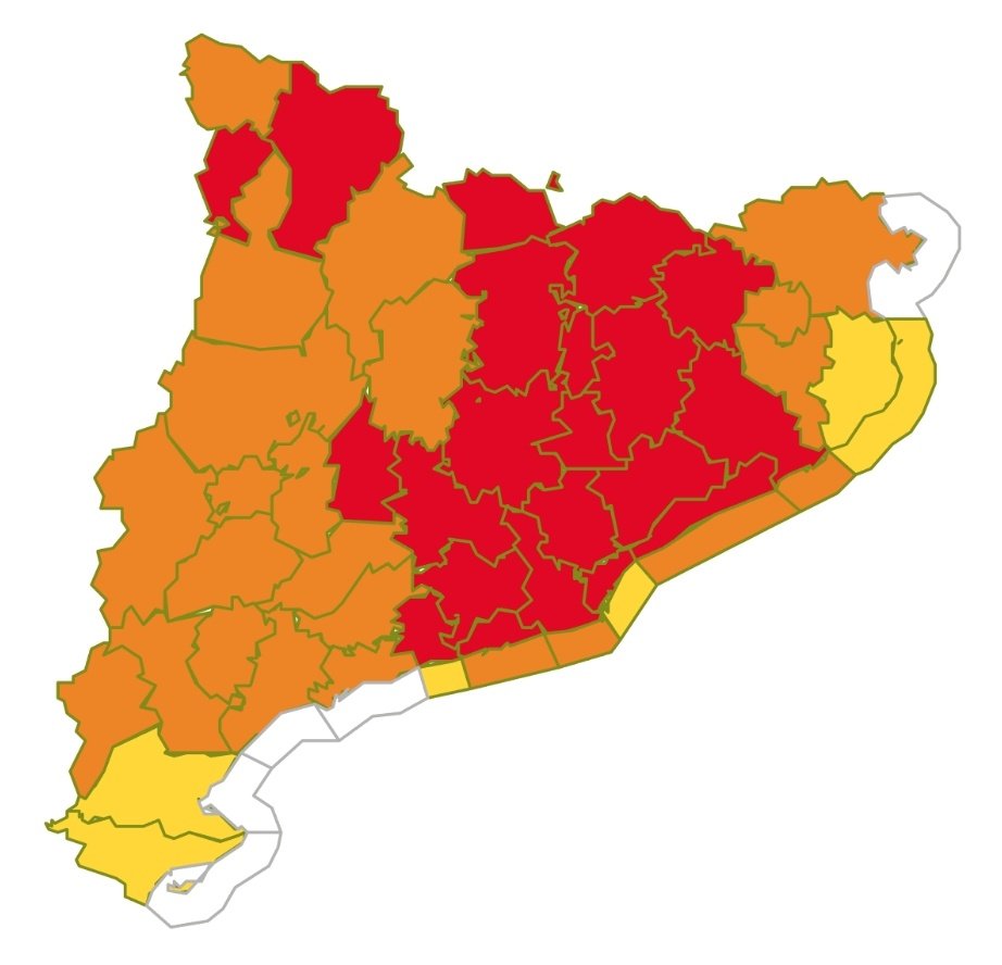 Un avís com aquest per vent no es veu cada dia... atenció a la VENTADA de primera categoria que s'espera per demà i tindrà especial incidència a zones on no és massa habitual. Activitat educativa i sanitària no urgent suspesa. Protecció Civil enviarà un ES-Alert aquesta tarda.
