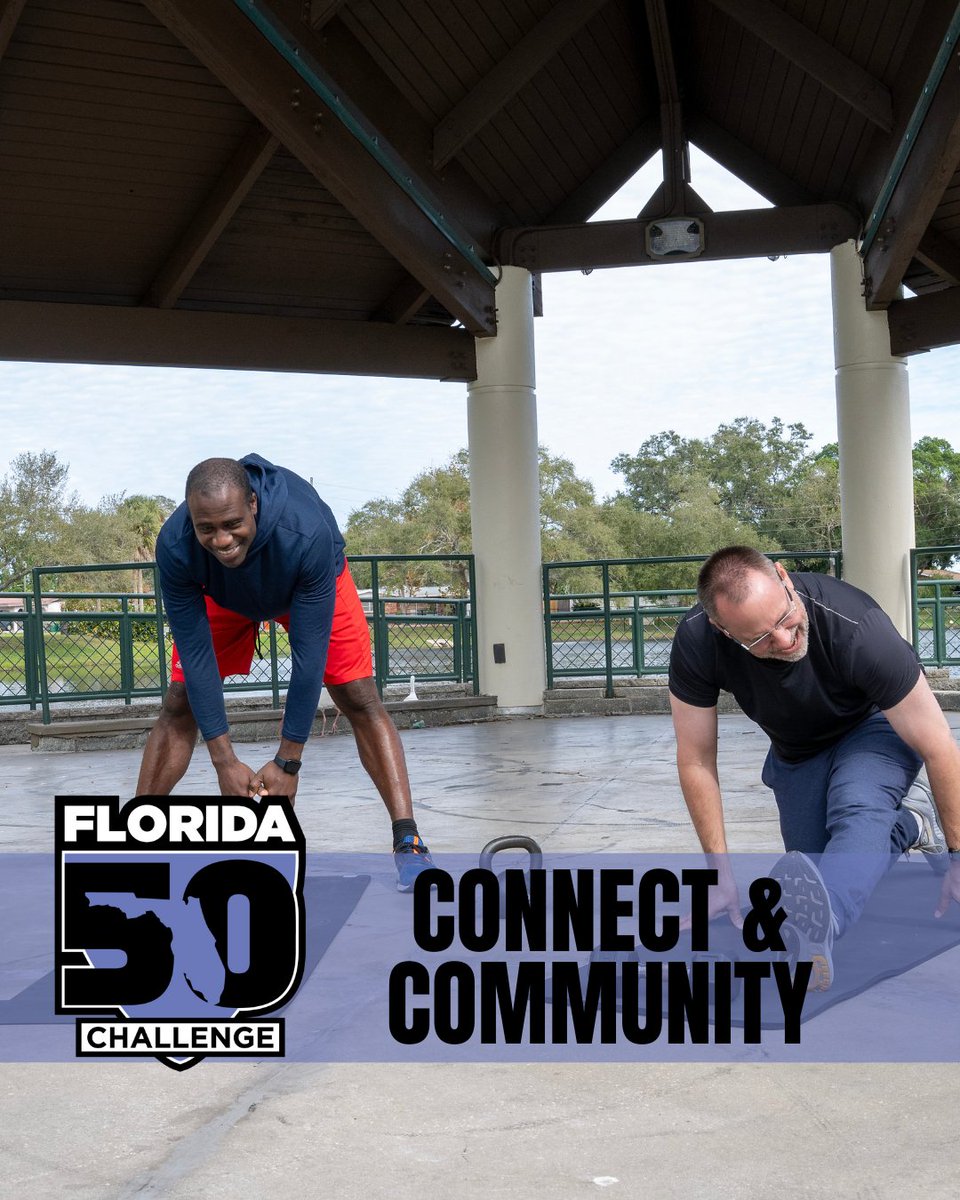 HealthyFla's tweet photo. Having an accountability partner, such as a coworker, neighbor, or family member, can help support consistency throughout your Florida 50 journey. Sharing the experience can increase motivation and make it easier to stay committed to healthy habits.  
 
🔗 https://t.co/UTMDbebjNF  
 
Share your Florida 50 experience and help build a healthier Florida. ➡️ https://t.co/EbdFqUzhE0 

#TheFlorida50 @FLSurgeonGen