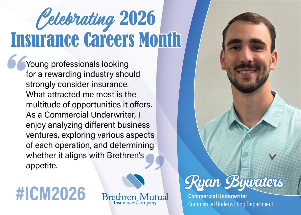 Ryan Bywaters (Commercial Underwriting) shares why young individuals should consider a career in the Insurance Industry! #ICM2026