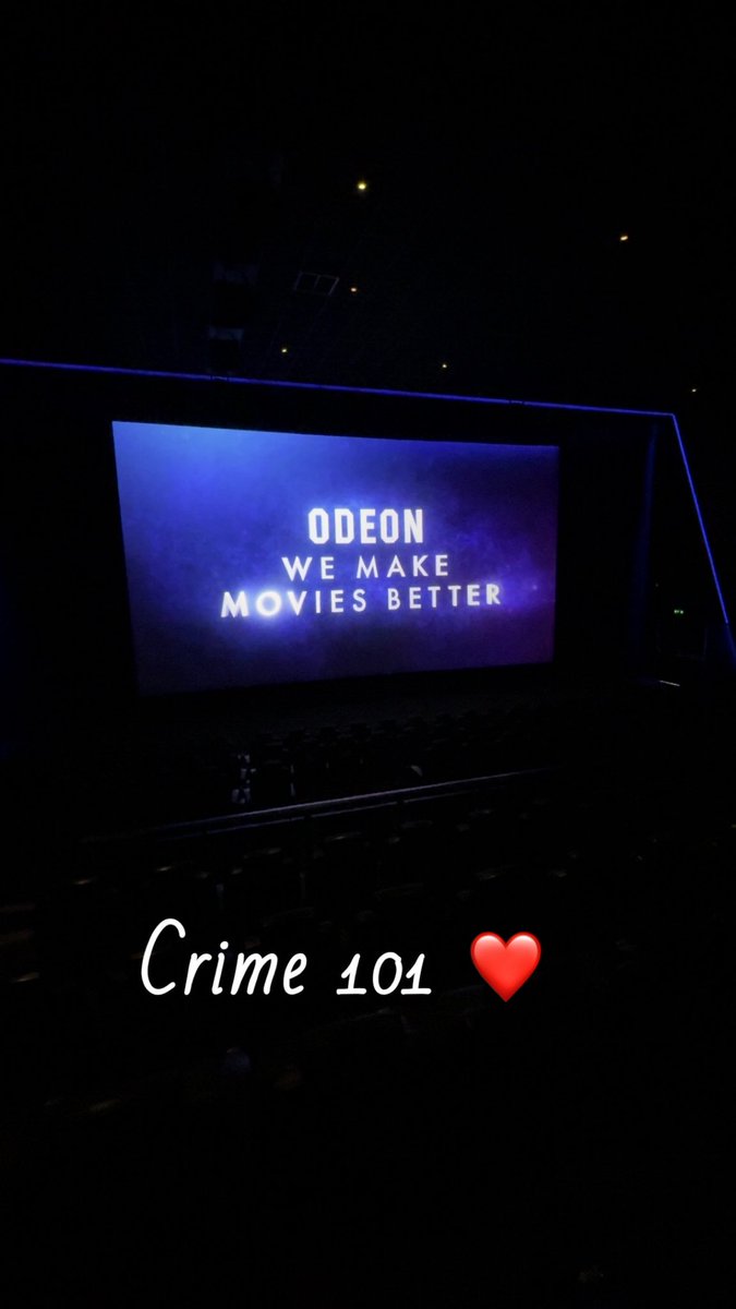 BrainyNewSexySH's tweet image. Time to watch #Crime101 at the cinema! #Odeon #Limitless #Cinema