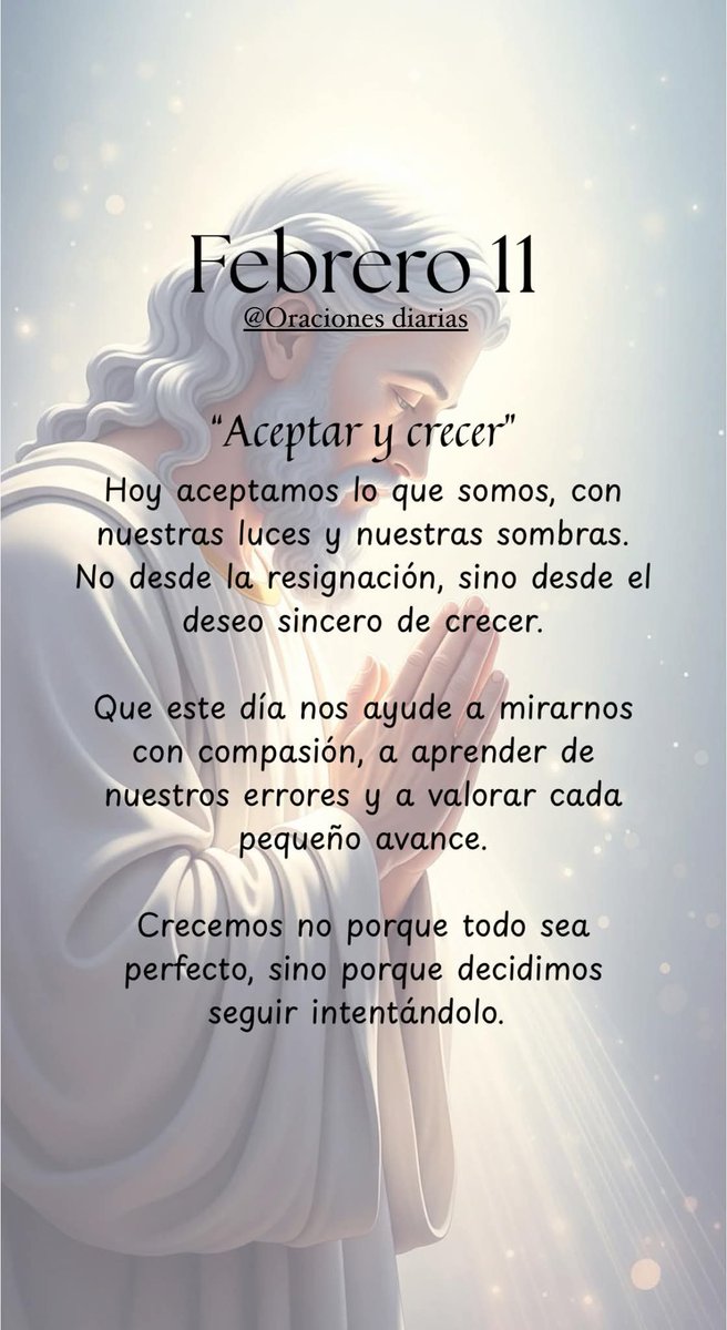 LilianaSnchez9's tweet photo. #11DeFebrero
Aceptar y crecer 🙏🏻✝️
#gratitude #God #selfloved #inspiration #truelove #religion #jesuschrist #BuenosDias https://t.co/fS2tBCtO64