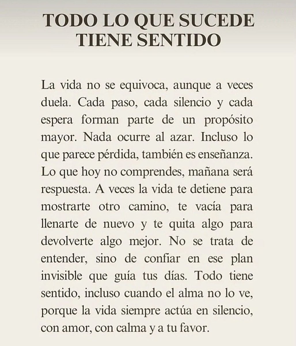 TODO LO QUE SUCEDE TIENE SENTIDO: