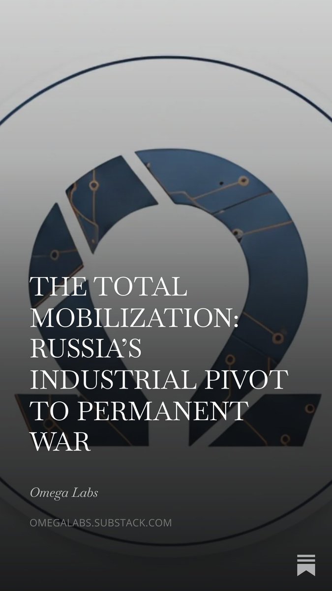 OmegaLabs_SN24's tweet image. Russia has increased artillery production by 17x since 2022.
​While the West debates GDP, Moscow prints ammunition.
​The Estonian Intelligence Service confirms the total mobilization. The era of the "Peace Dividend" is mathematically over.
​[1/6]
