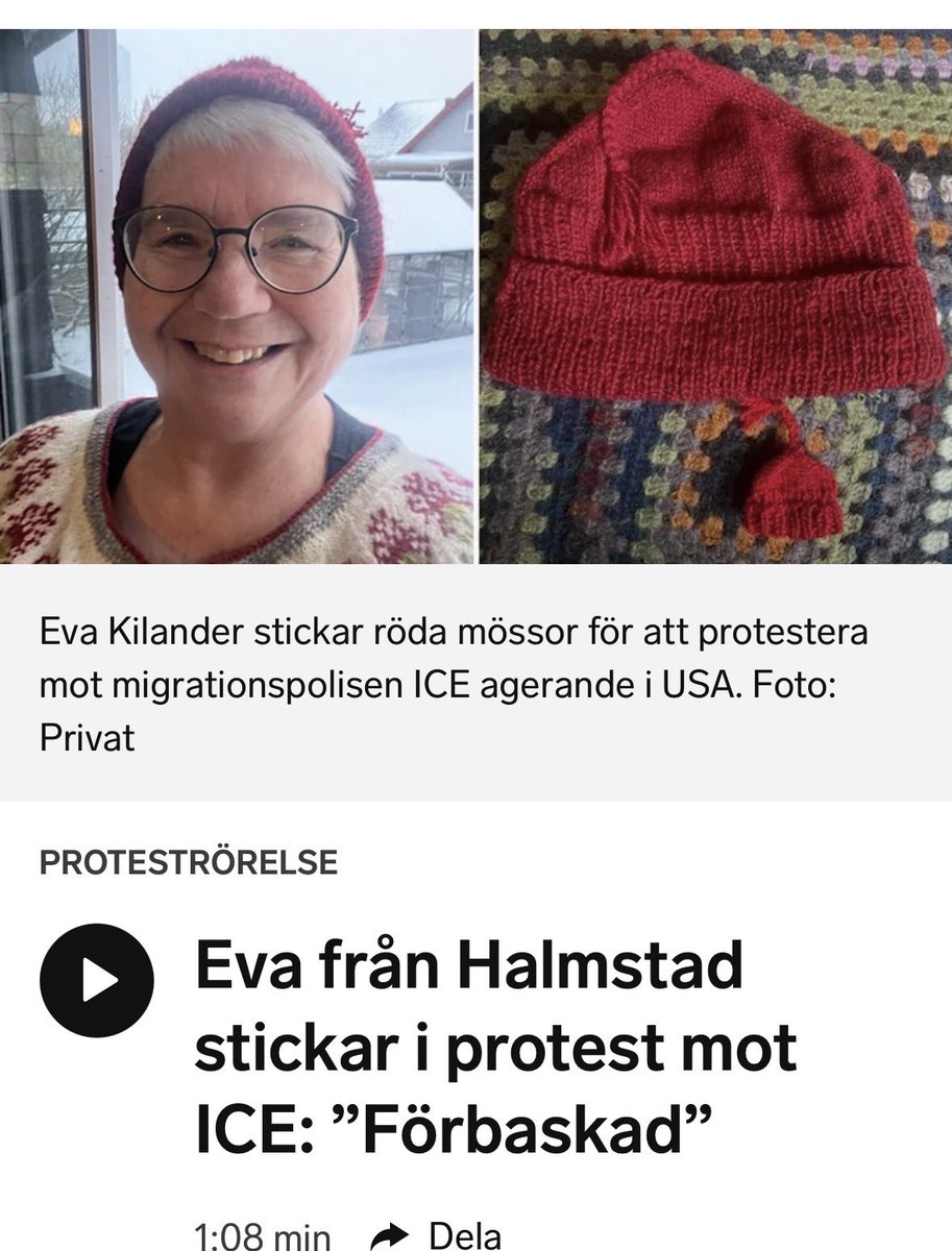 Hon protesterar mot is och kyla. Halländska kan vara svårt för en reporter att tyda. Och en SR-reporter hör det den vill höra.