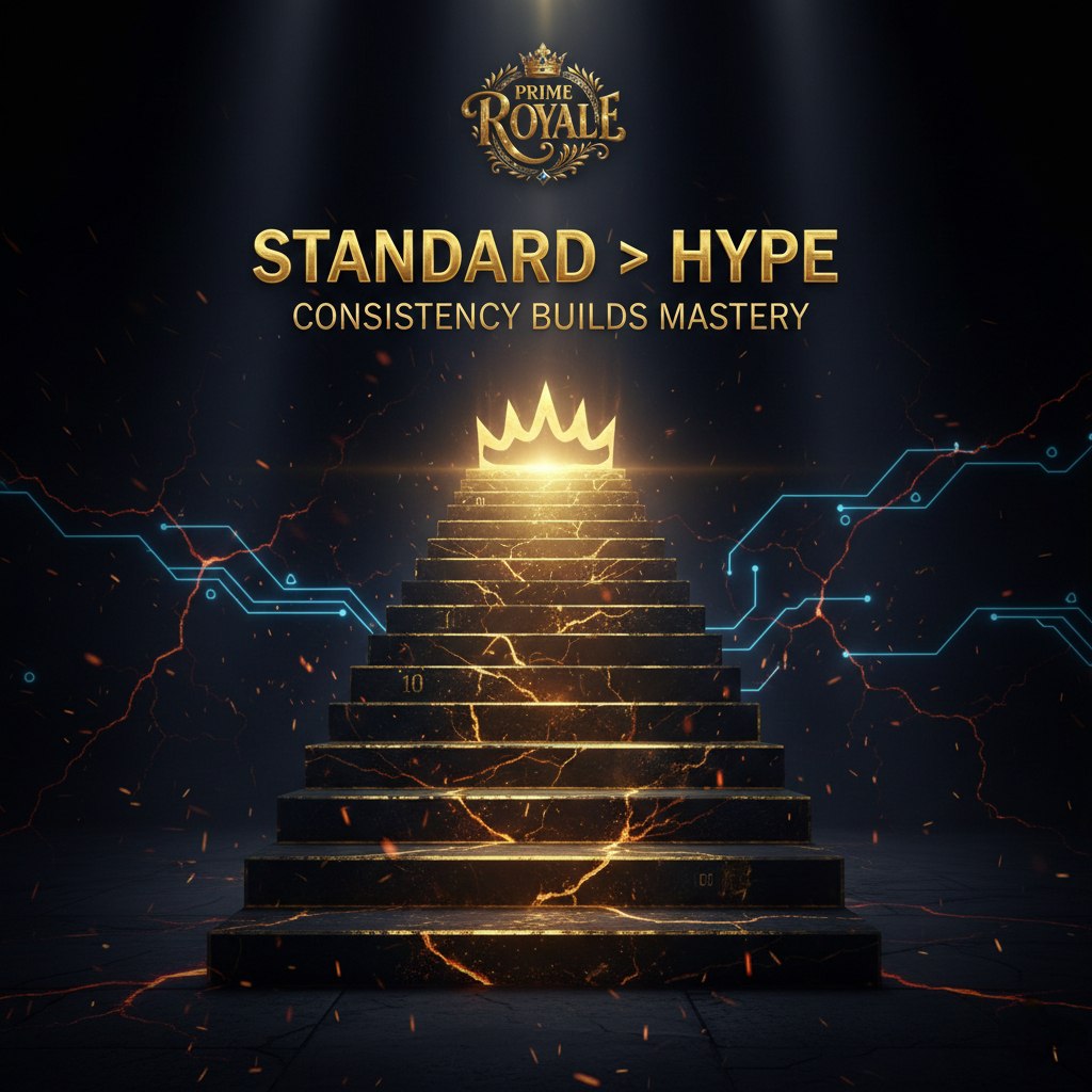 In PRIME Royale,

your first win means nothing.

Your tenth win means consistency.

Your hundredth win means mastery.

This isn’t about highlights.

It’s about standards.

How high is yours? 👑🔥