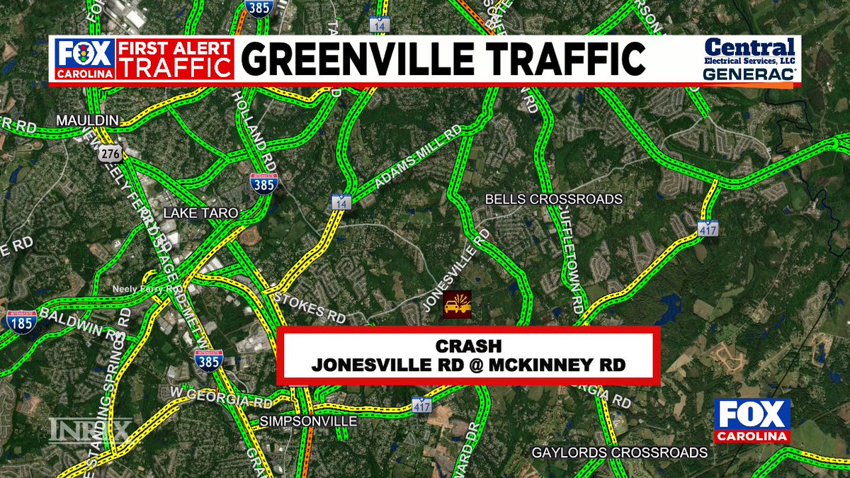 GREENVILLE CRASH ON JONESVILLE RD @ MCKINNEY RD