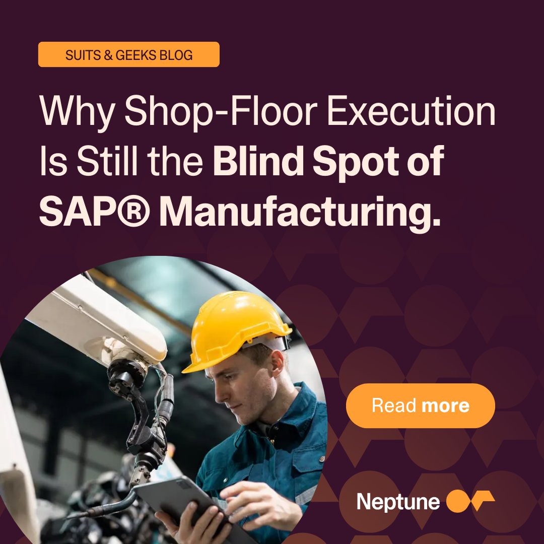 bartcleff's tweet image. In our latest blog, we explore why shop-floor execution is still disconnected, what it’s costing manufacturers, and how extending SAP into the physical production environment can finally align planning with reality: okt.to/2mPcuC

#Manufacturing #SAP