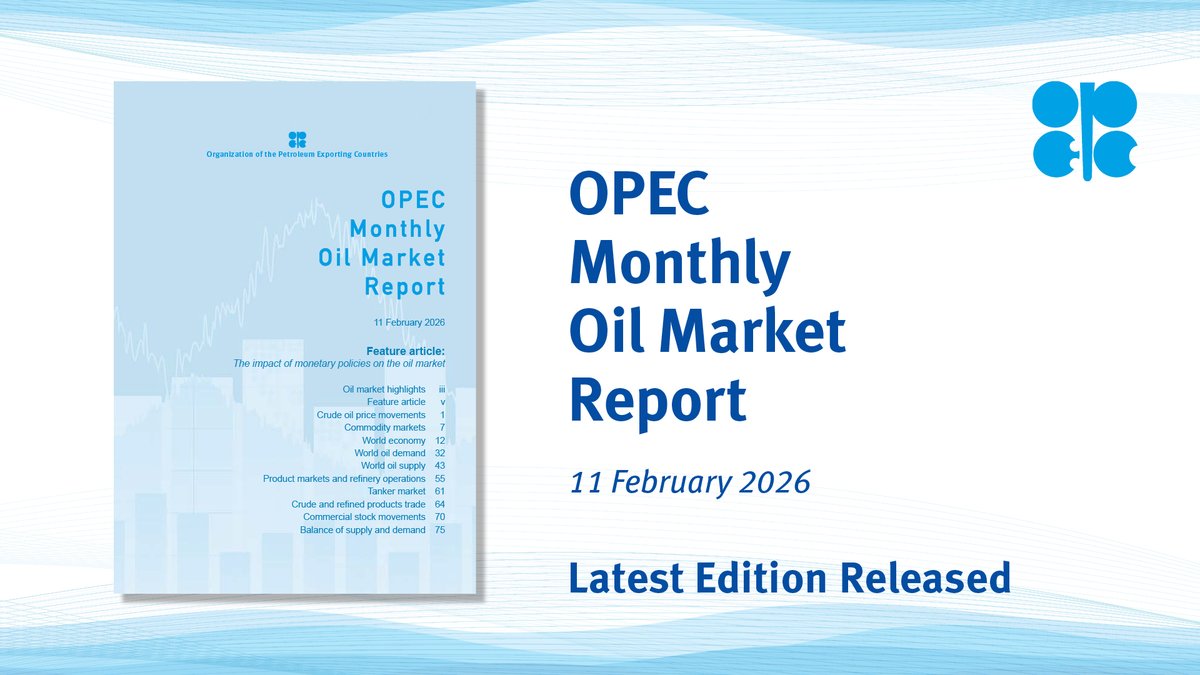 #OPEC’s Monthly Oil Market Report for February 2026 is now available online #MOMR   

Download 👉momr.opec.org/pdf-download/