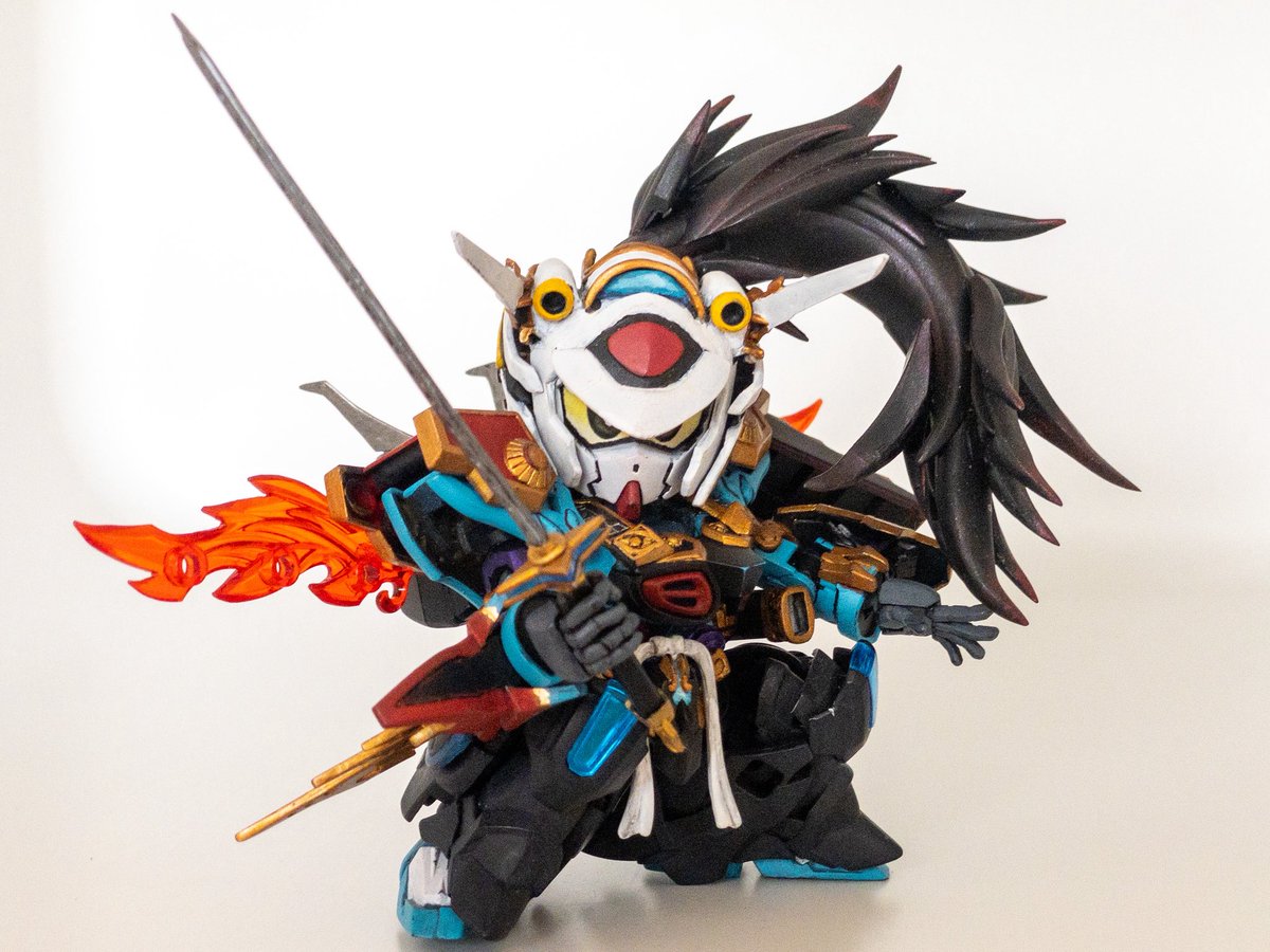 HAND019's tweet image. #私はこういう模型を作っています
デフォルメされたものが好きで、
SDならノーマルもオリ武者も幅広く作ります！
新キットが出ると基本縮めることしか考えてませんww