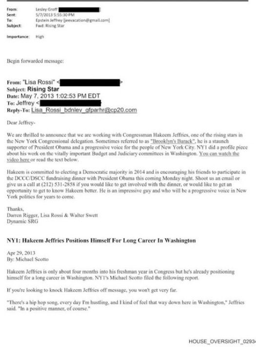 BREAKING: Congressman Hakeem Jeffries solicited money from Child-sex Trafficker Jeffrey Epstein in 2013 after Epstein was already a known paedophile…