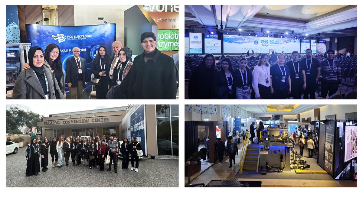 Fakültemiz akademisyenleri ve öğrencileri 4-8 Şubat 2026 tarihinde Su Ürünleri Yetiştiricileri Üretici Merkez Birliği (SÜYMERBİR) tarafından organize edilen ve Antalya'da gerçekleştirilen 11. Su Ürünleri Çalıştayı ve 1. Su Ürünleri Yetiştiriciliği Fuarına katılım sağlamışlardır.