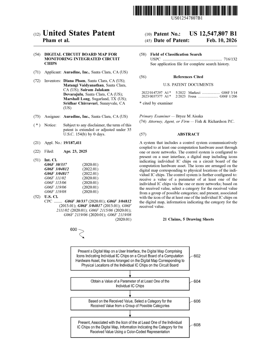 CK_Cryptoklepto's tweet photo. Auradine was awarded USA Patents for "ERROR-AWARE HASHING ENGINE" and "DIGITAL CIRCUIT BOARD MAP FOR MONITORING INTEGRATED CIRCUIT CHIPS"

MARA has a large investment stake in Auradine and $MARA CEO Fred Thiel along with $INTC CEO Lip-Bu Tan are on the Auradine Board of Directors https://t.co/7jLzuWDVdY