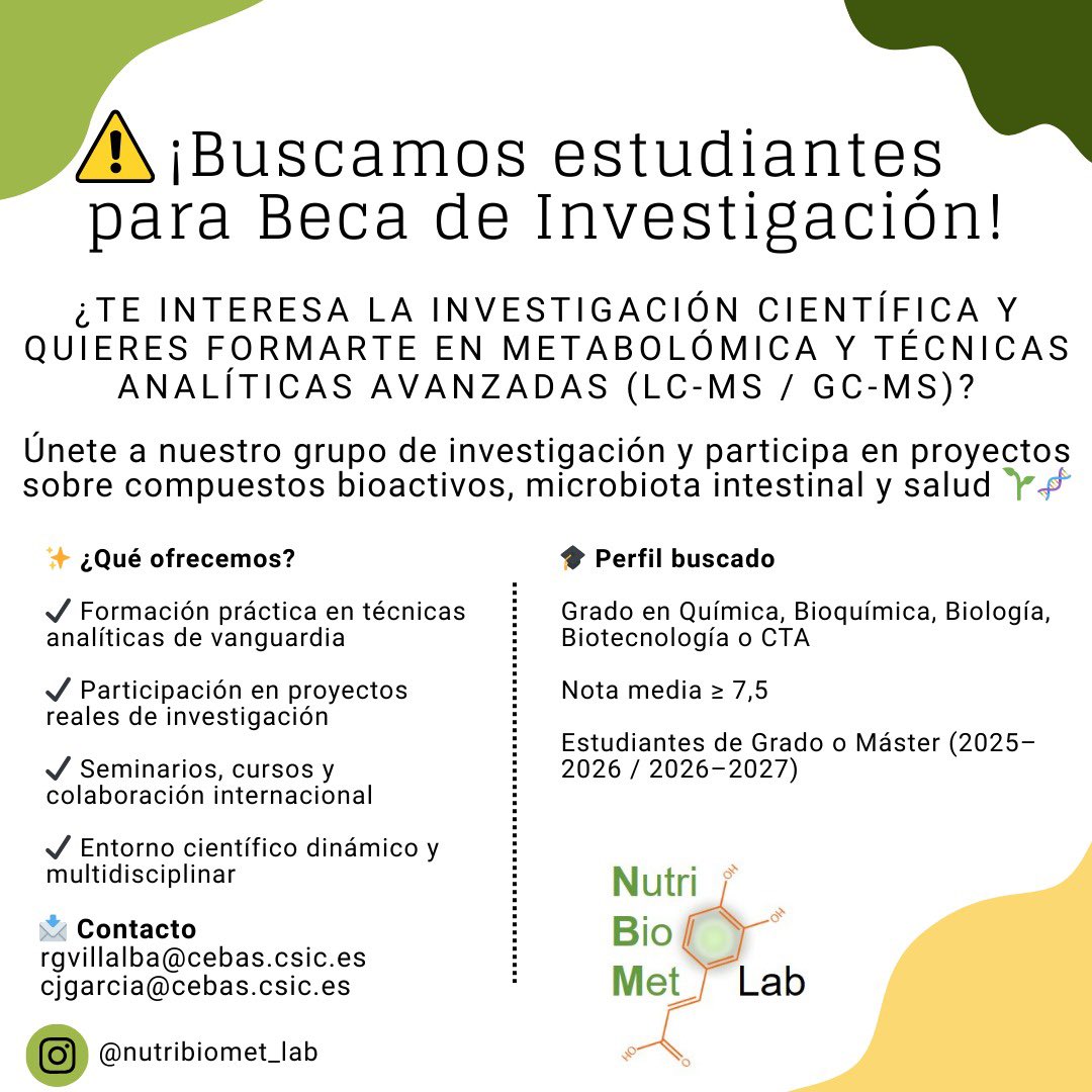 Nutrition, Bioactives and Metabolism Laboratory tweet media