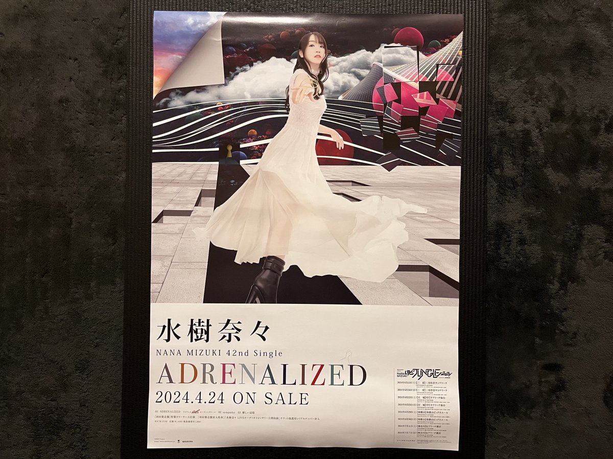 今回の水樹奈々復刻版告知ポスターはADRENALIZEDが来ました♪(´∀｀*)