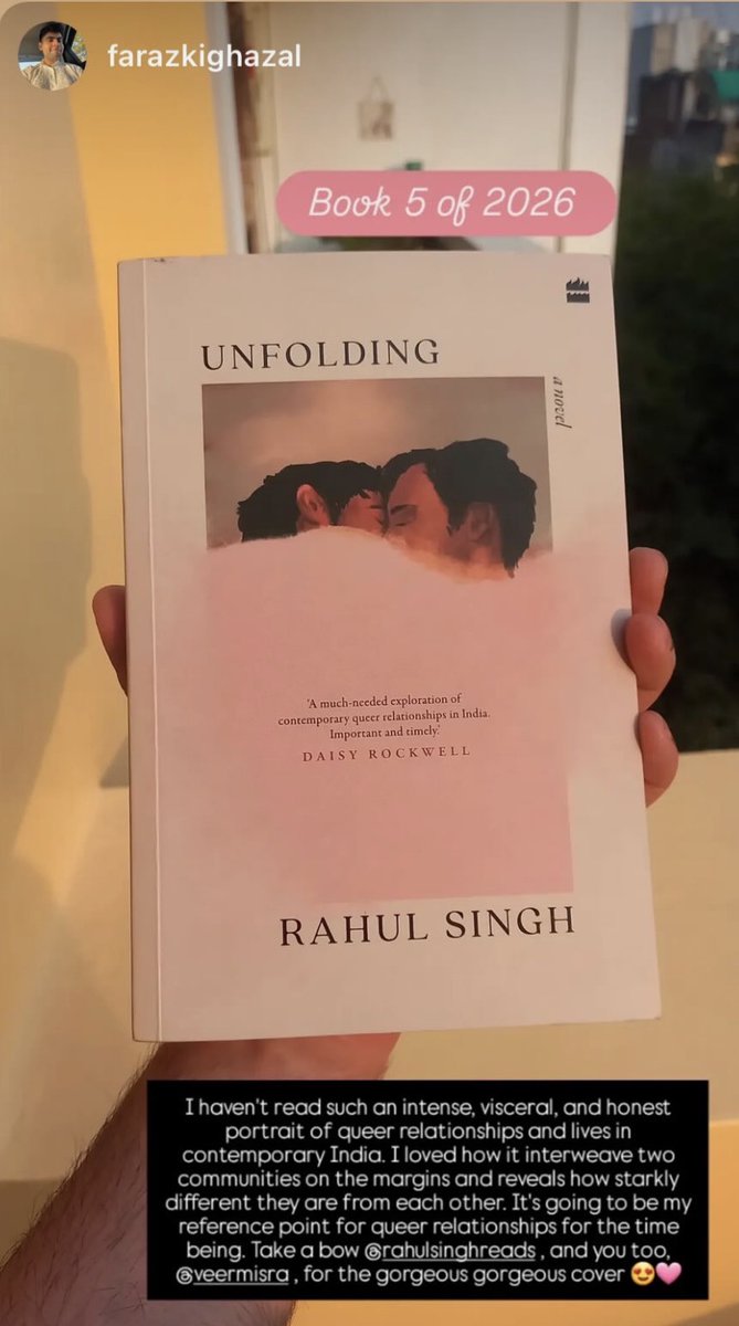 rahulzsing's tweet photo. Really loving reading reviews/ thoughts on UNFOLDING, lately! So grateful. 🧿❤️🩷🤍
@HarperCollinsIN @kan_writersside @HarperCollins  #books #UNFOLDING #debutnovel #Indianwriting https://t.co/QD6C58AZmV
