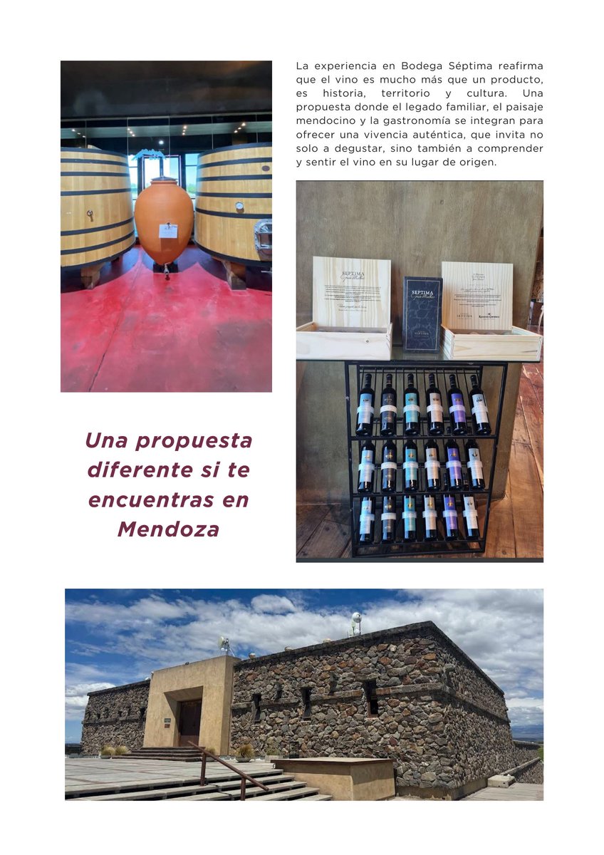 Bodega Séptima, en Agrelo (Mendoza), integra más de 450 años de tradición vitivinícola con innovación enológica. Gastronomía y recorrido por bodega se unen en una experiencia que reafirma que el vino es historia, territorio y cultura.
acortar.link/tjYciV
#LaCuevaDeDomínguez