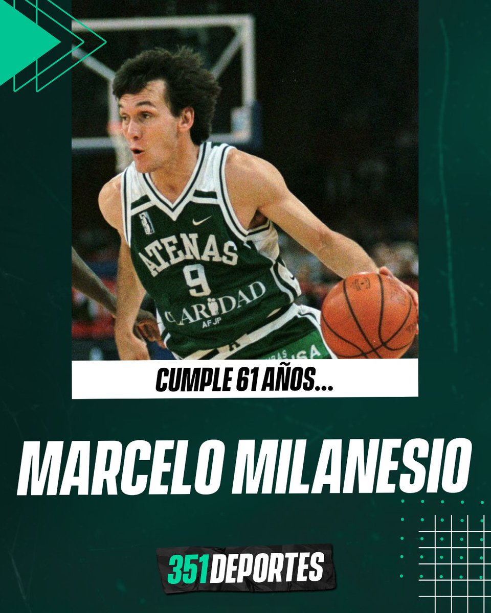 👑 EL DEPORTISTA CORDOBÉS MÁS QUERIDO

🏀 Un 11 de febrero de 1965 nació, en Hernando, Marcelo Gustavo Milanesio.

🔝 Considerado uno de los mejores jugadores de la historia del básquetbol argentino, jugó toda su vida en #Atenas (20 años), y consiguió siete títulos de