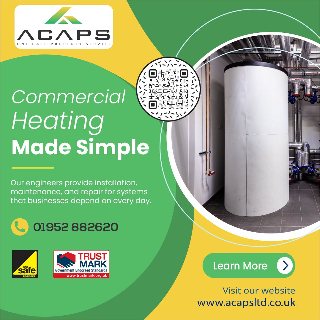 AcapsLtd's tweet photo. 🚧 Commercial heating made simple
Contact us today via https://t.co/lkycqnjsYD
#Quickturnaround #waterheater #Heating #Ventilation #Aircon #HVAC https://t.co/QFIRPXcrFP