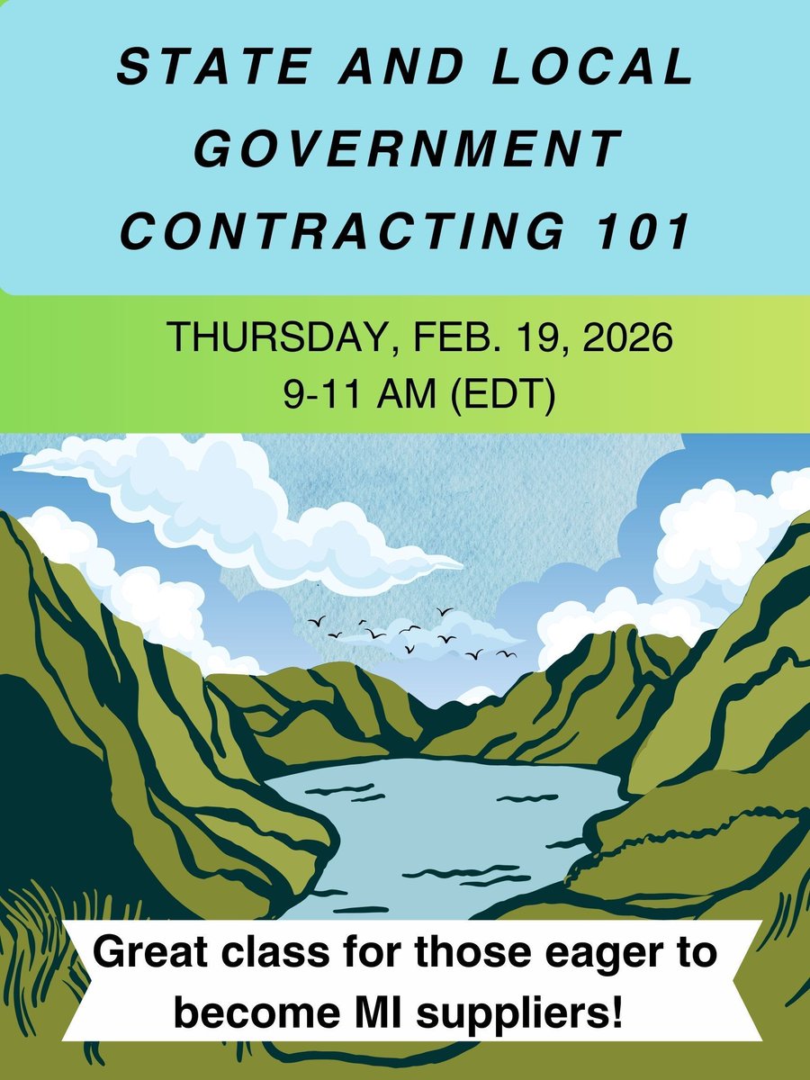 It's getting closer - there's still time to register for our upcoming "State and Local Government Contracting" class to see what contracting opportunities you may be missing in the mitten! Registration is required - use the link below:

apexofsc.ecenterdirect.com/events?reset=1 

#APEX #StateofMI